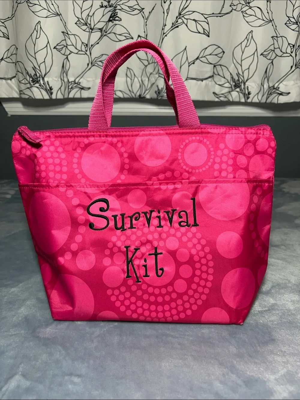thirty-one Pink Circle-Print Lunch or Beach Snack Tote